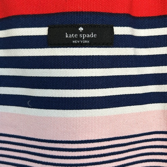 Kate Spade like new shopper book tote fits laptop red white blue - Picture 3 of 11